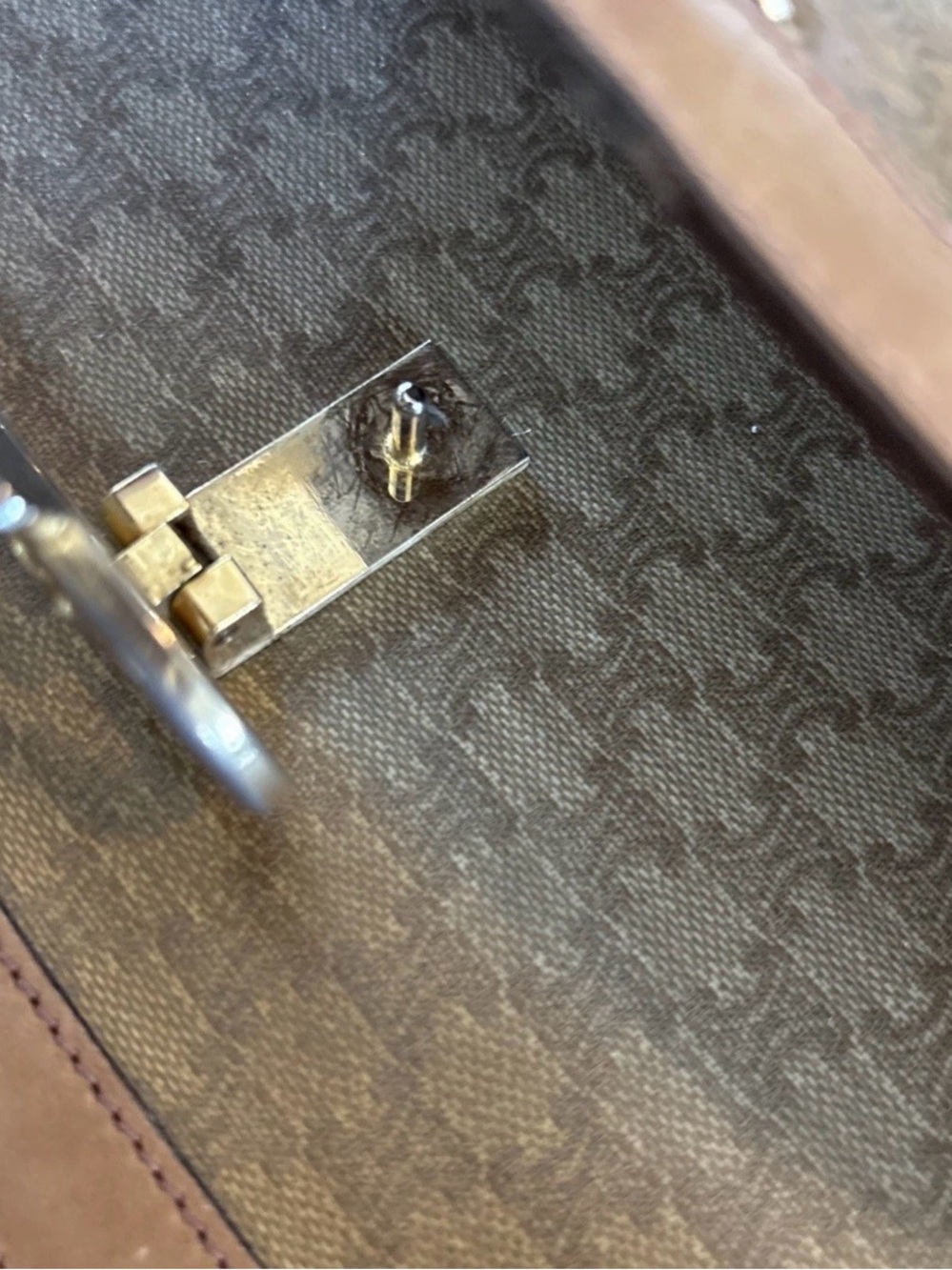 Vintage Celine Macadam Logo PVC Leather Shoulder Bag - Picture 6 of 15